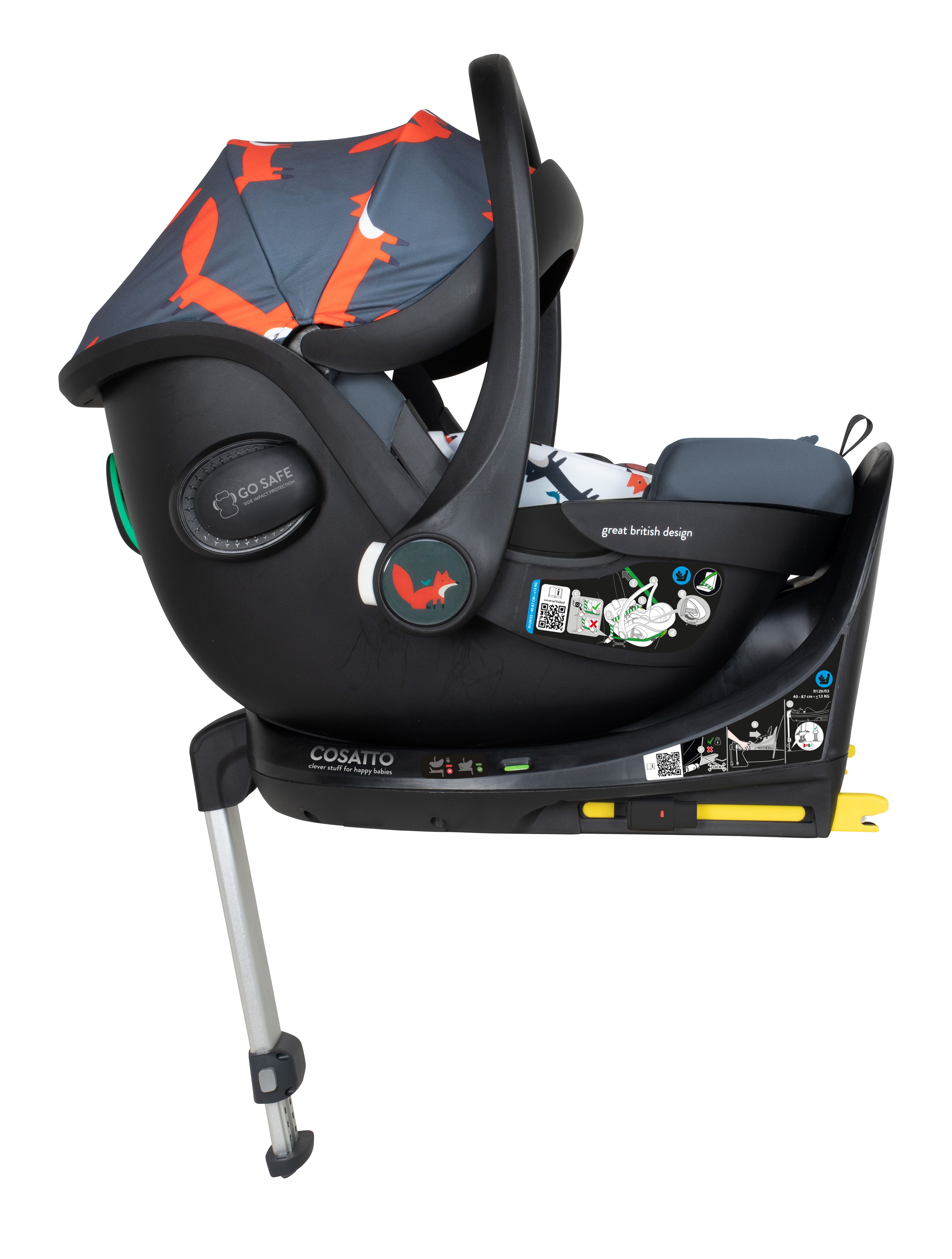 Acorn I-Size 0+ Car Seat Charcoal Mister Fox