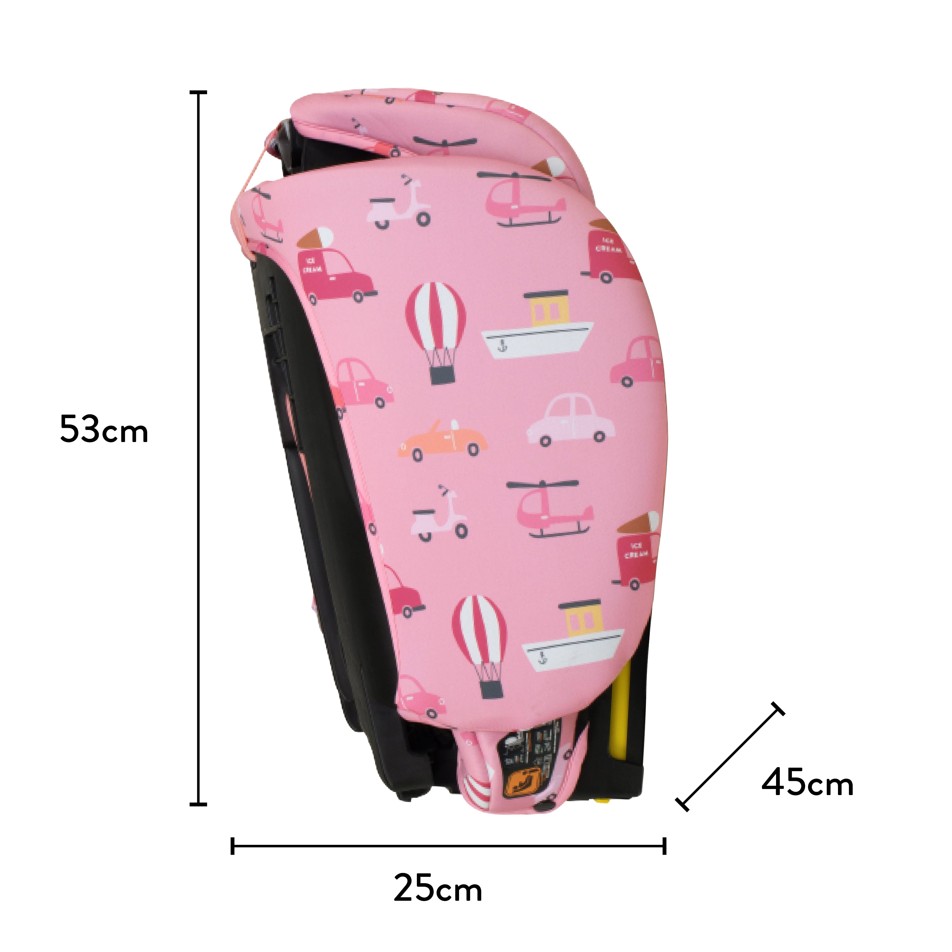 On The Go i-Size Travel Car Seat Itchy Feet Rosy